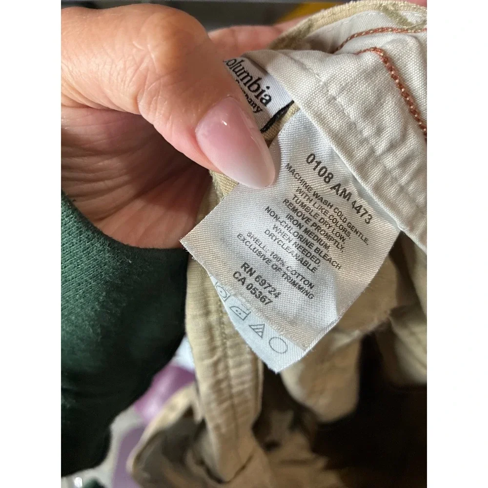Columbia Mens Tan Cotton Cargo Shorts Size 40 Hiking Outdoor Khaki 0108 AM 4473